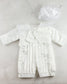 14065 Ivory Baby boy romper set