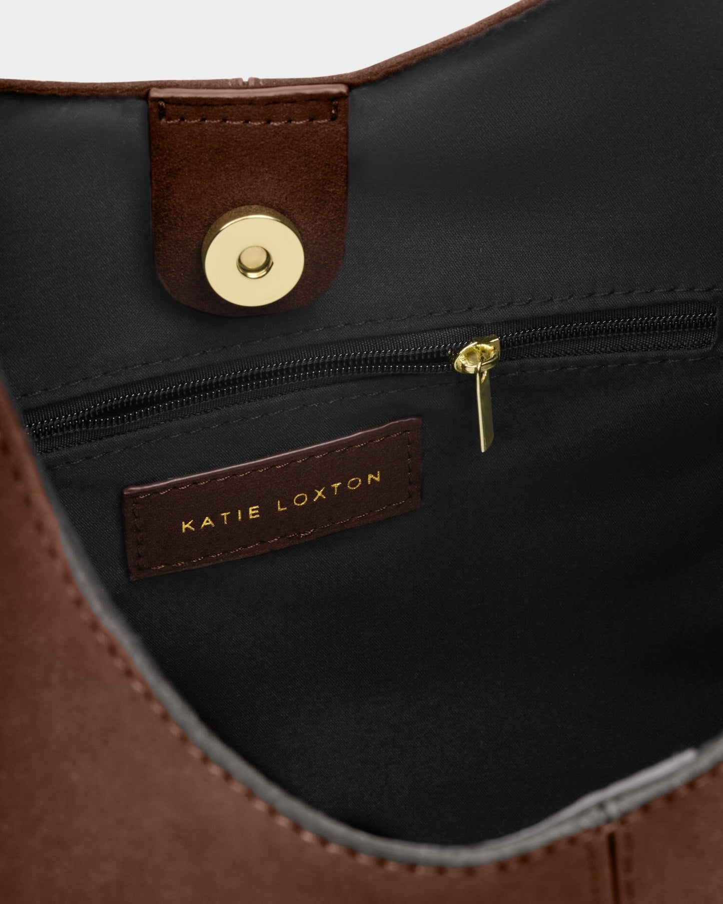 Laila Suedette Shoulder Bag - Chocolate Brown