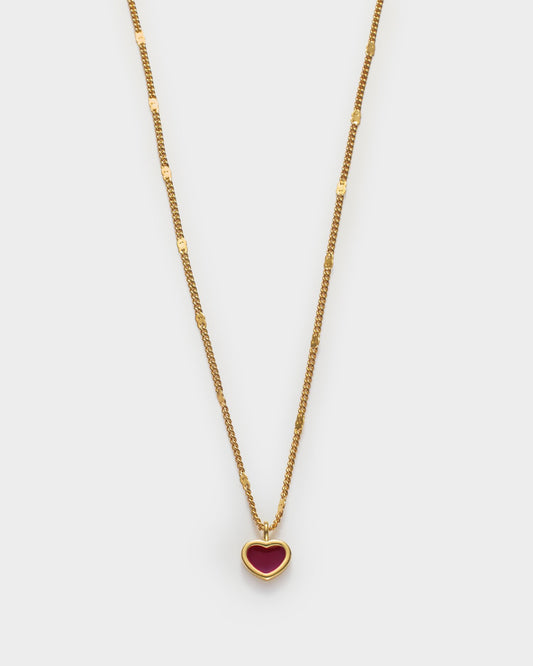 Rouge Waterproof Gold Heart Necklace