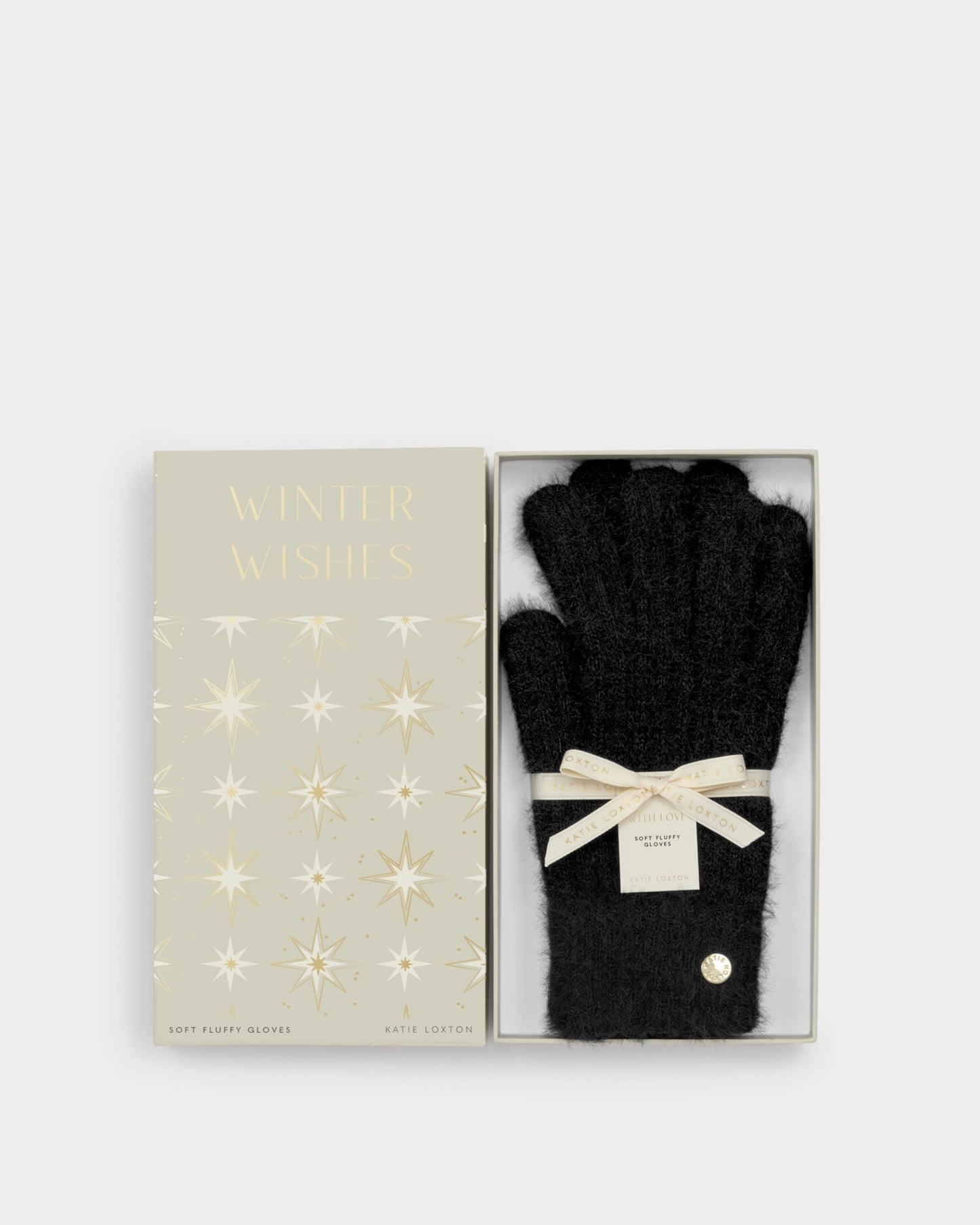 Gift Boxed Knitted Gloves - Black