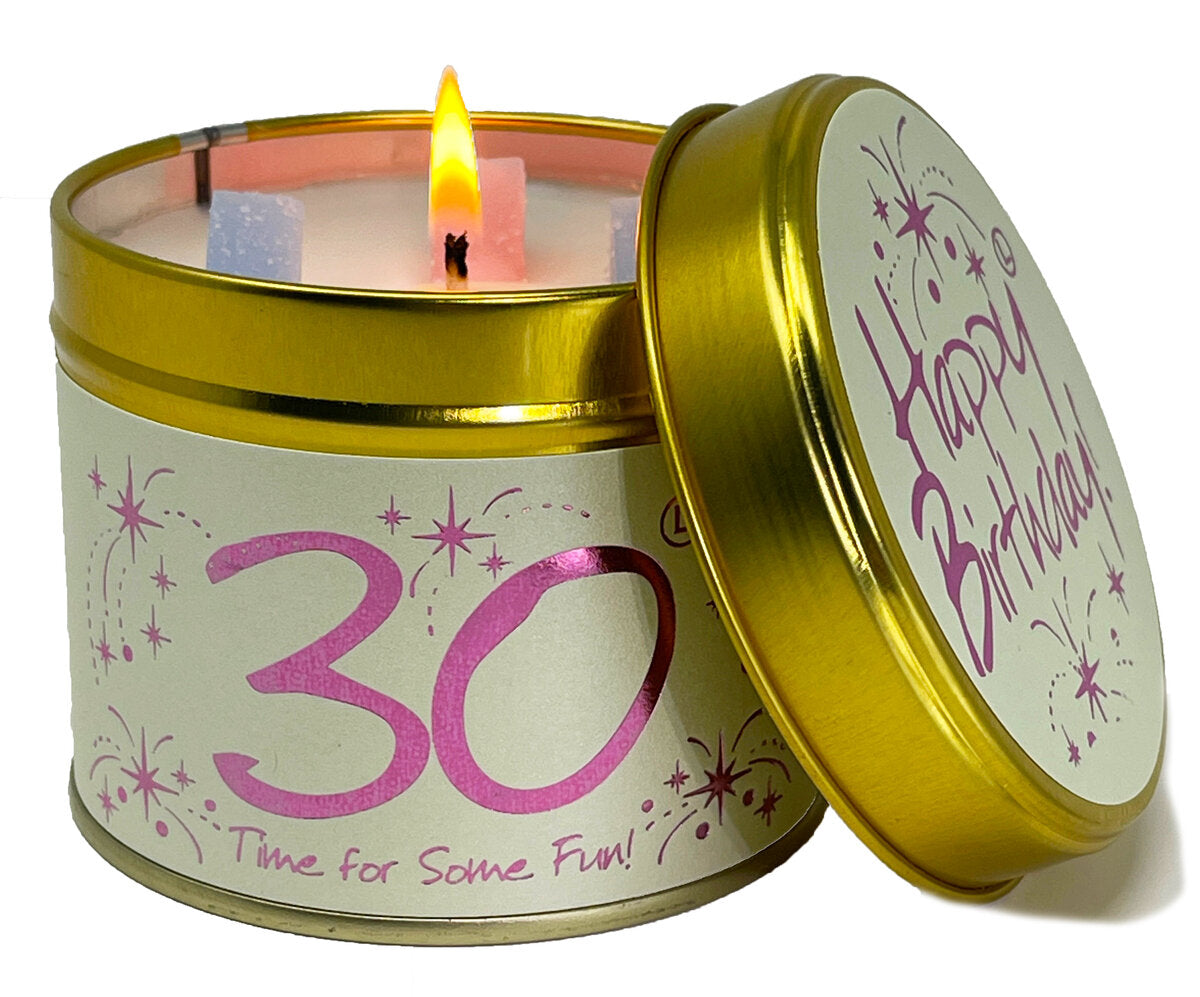 Happy Birthday 30th Scented Candle Tin