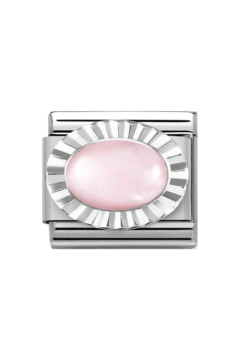 Classic Silver Rose Quartz Stone Charm 330507/39