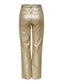 ONLY JUICY-VIV Gold High waist Wide Leg Fit Trousers