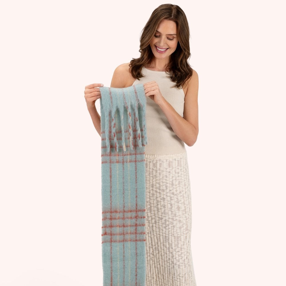 Angelica Cosy Scarf - Ice & Tangerine