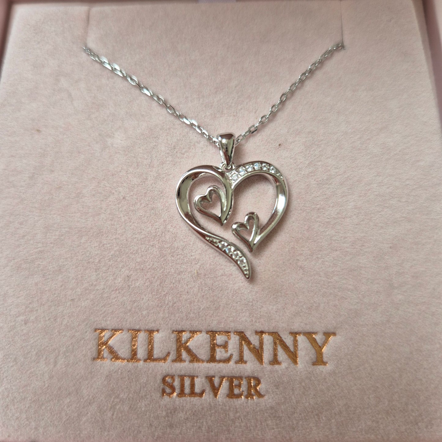 Heart necklace with stone L3253