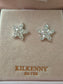 SILVER DIAMANTE STAR STUD EARRINGS