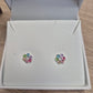 KIDS CRYSTAL FLOWER STUD EARRINGS - Random Selection D125