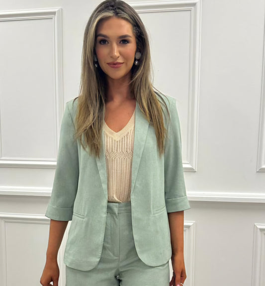 JDY Aida 3/4 Blazer Smoke Green