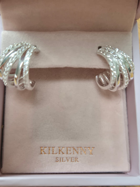 Cluster hoop earrings E2034