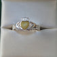 Marble stone claddagh ring R278