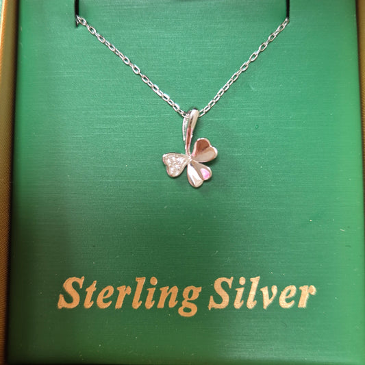 Drop Shamrock stone Pendant necklace