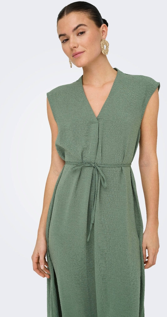 JDYDIVYA LIFE S/L MIDI DRESS WVN DIA SEASPRAY