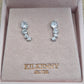 SILVER 3 STONE CRYSTAL STUD EARRING E2000