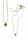 Delicate Heart Drop - Stainless Steel - Gold/Peridot Green necklace