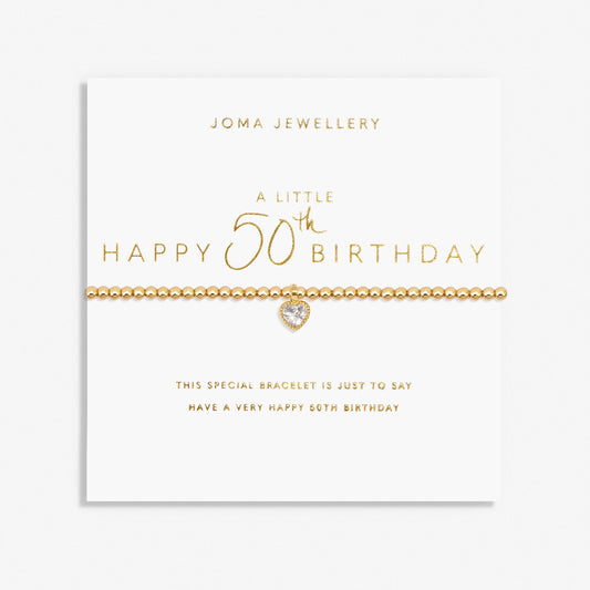 A Little ' Happy 50th Birthday ' Bracelet