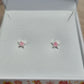 COLOURED KIDS PINK STAR EARRINGS D103