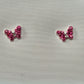 PINK SPARKLE BUTTERFLY EARRINGS