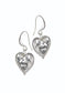 Cookie Heart Drops - Worn Silver
