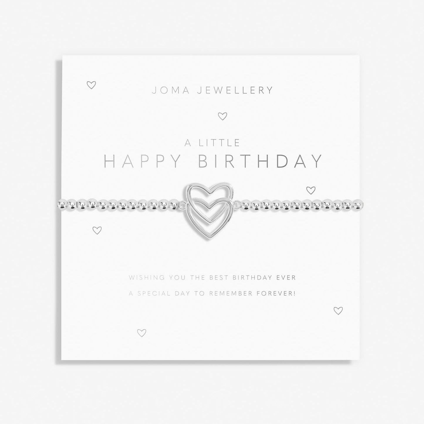 A Little 'Happy Birthday' Bracelet in Silver Plating