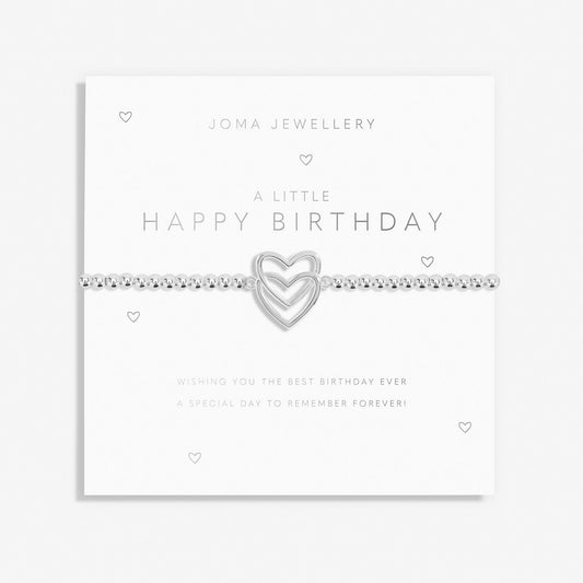 A Little 'Happy Birthday' Bracelet in Silver Plating