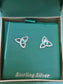 Triskele stud earrings with stone CS338
