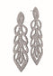 Glamorous Gal Leaf Drop Earrings - Silver