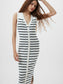 Nadina Sleeveless Stripe Knitted Dress