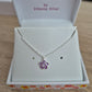 PURPLE FLOWER PENDANT NECKLACE D205