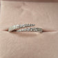 Silvery twist dimante ring