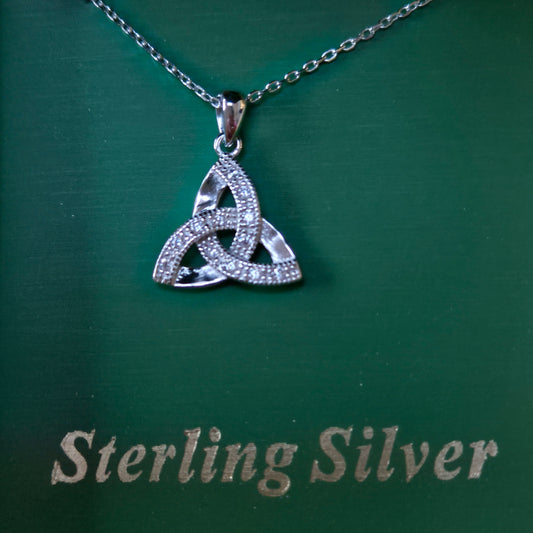 Celtic Trinity Pendant with stones