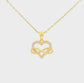 Elegant Heart Infinity Necklace – Yellow Gold