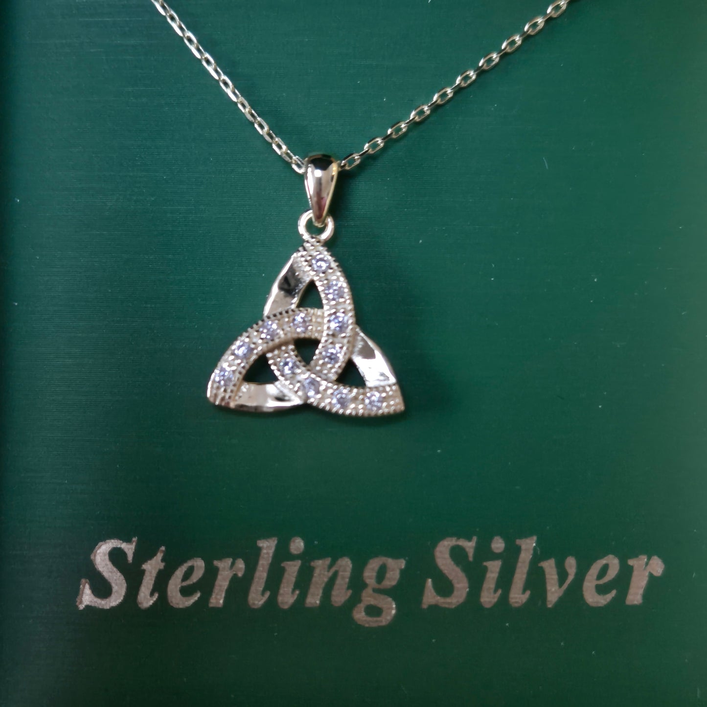 Celtic Trinity Pendant with stones