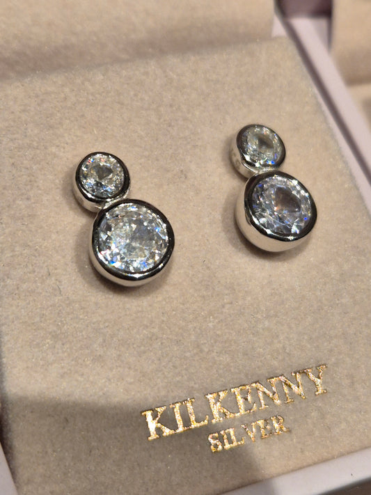 Drop stone earring with stone E2005