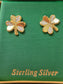 Gold shamrock Studs earrings CS326