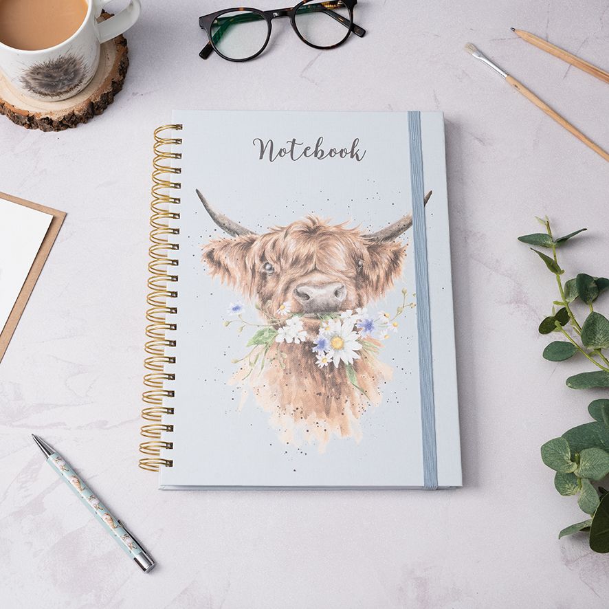 DAISY COO' HIGHLAND COW A4 NOTEBOOK