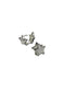Star Clip Studs (pierced) - Silver/Clear