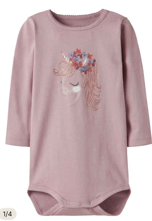 Glitter unicorn bodysuit