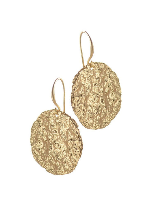 Waning Moon - Matte Gold Earrings