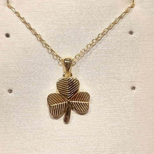 SHAMROCK PENDANT AND CHAIN Gold CS720