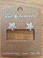 Star Clip Studs (pierced) - Silver/Clear