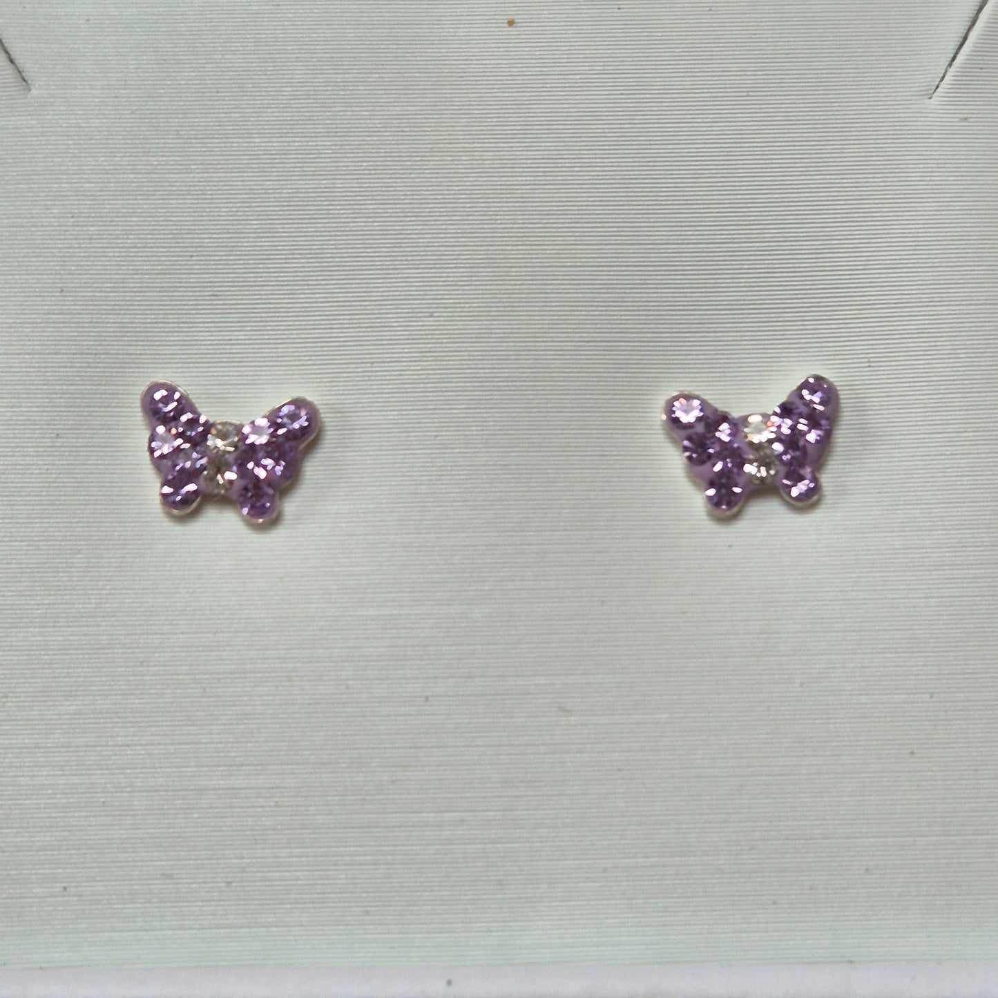 LILAC SPARKLE BUTTERFLY EARRINGS