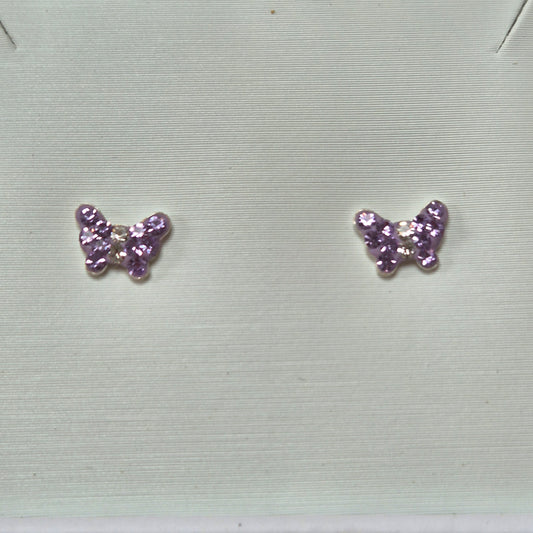 LILAC SPARKLE BUTTERFLY EARRINGS