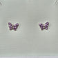 LILAC SPARKLE BUTTERFLY EARRINGS