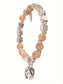 Copper Shimmer W/Bean Drop - Worn Silver/Apricot Sorbet bracelet