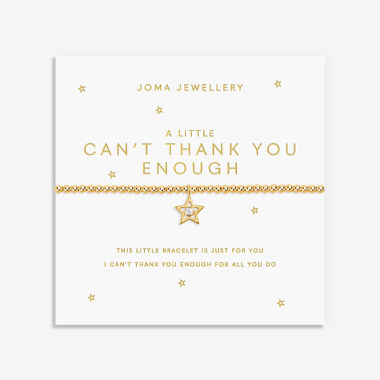 A Little 'Can't Thank You Enough' Bracelet In Gold Plating