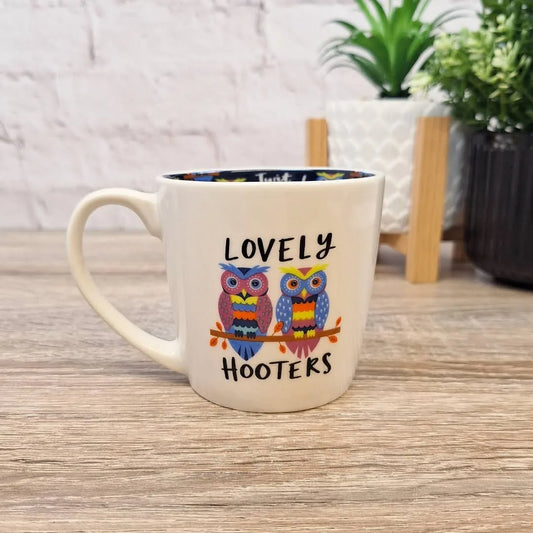 Lovely Hooters Owls Novelty Mug In Gift Box