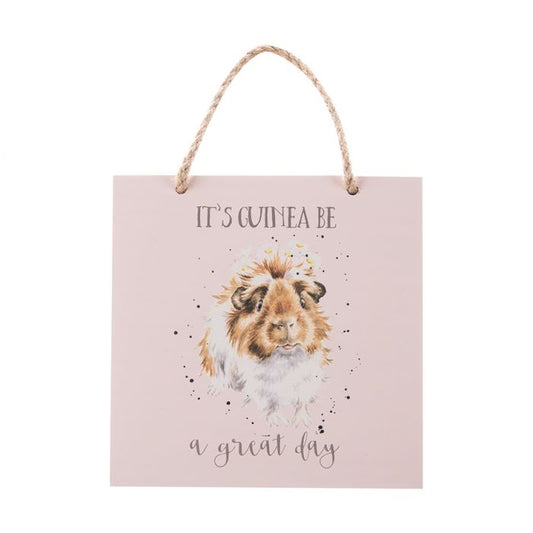 GUINEA BE A GREAT DAY' GUINEA PIG WOODEN PLAQUE