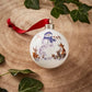 GATHERED ALL AROUND' WOODLAND ANIMAL CHRISTMAS BAUBLE