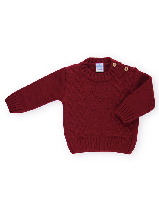 Red cable knit Jumper