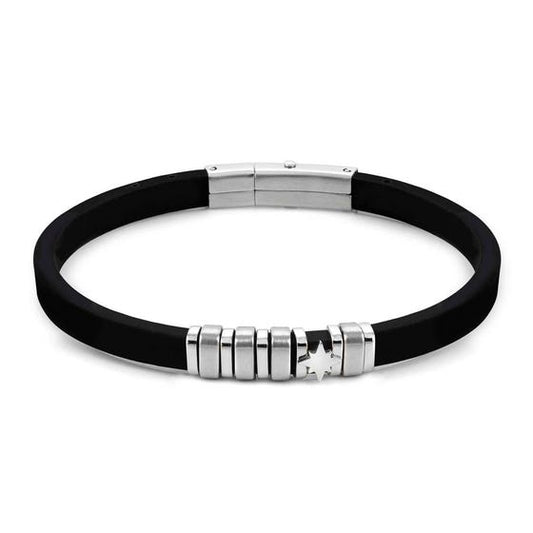 Nomination City Steel North Star Silicone Bracelet